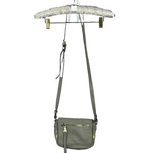 Aimee Kestenberg Purse Elephant Grey Leather Crossbody Zip Me Up